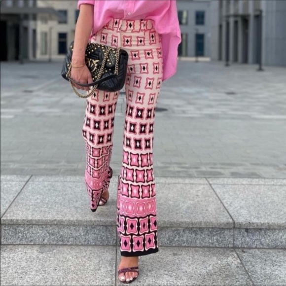 Zara printed flared pants - Picture 4 of 10